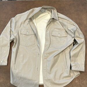 Faux cream leather jacket from vintage Havana